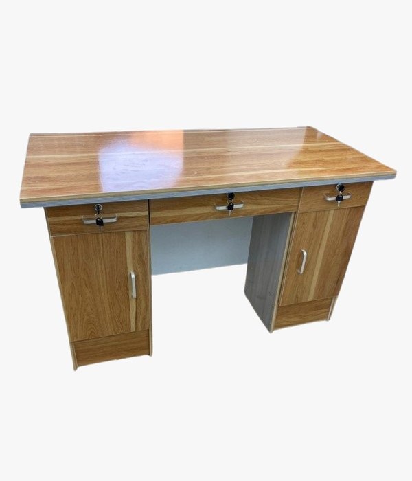 Bureau – 3 Tiroirs – 2 Porte – Bois de Pin VidaXL