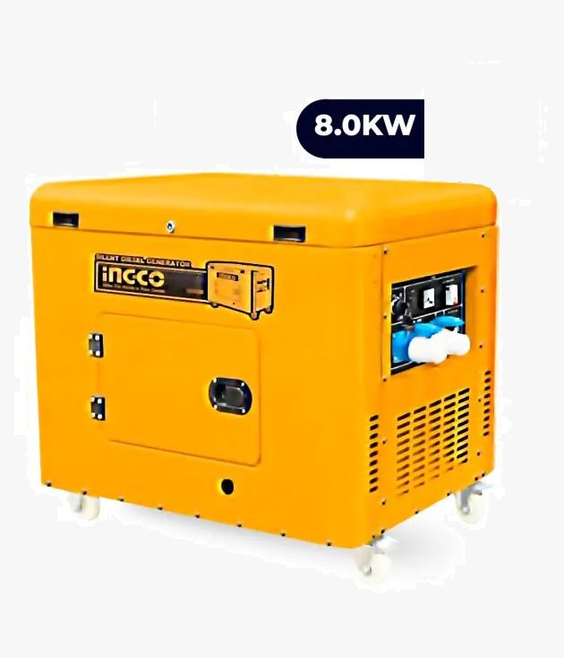 Générateur Silencieux Diesel – INGCO GSE80001 – 8.0KW – 13HP