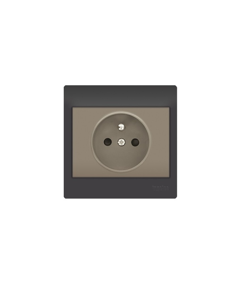 Prise 2P+T MUSIK Marron INGELEC